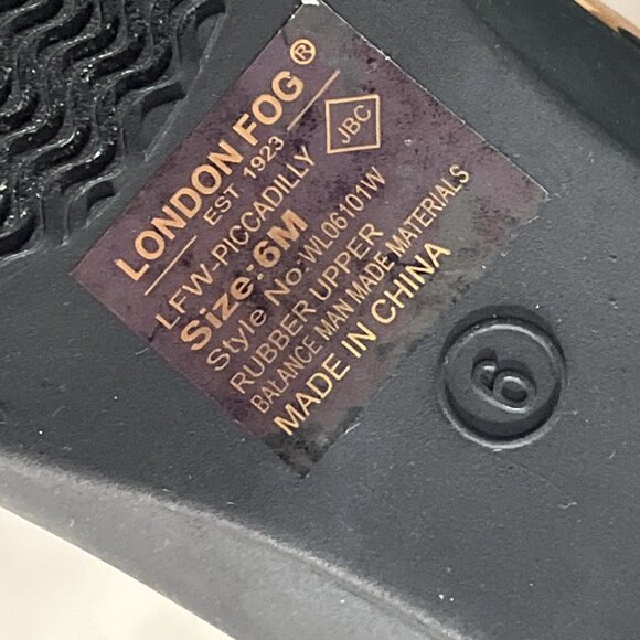 London Fog Rain Boots Womens 6 Piccadilly Ankle Leopard Rubber Rain Waterproof - Picture 8 of 11